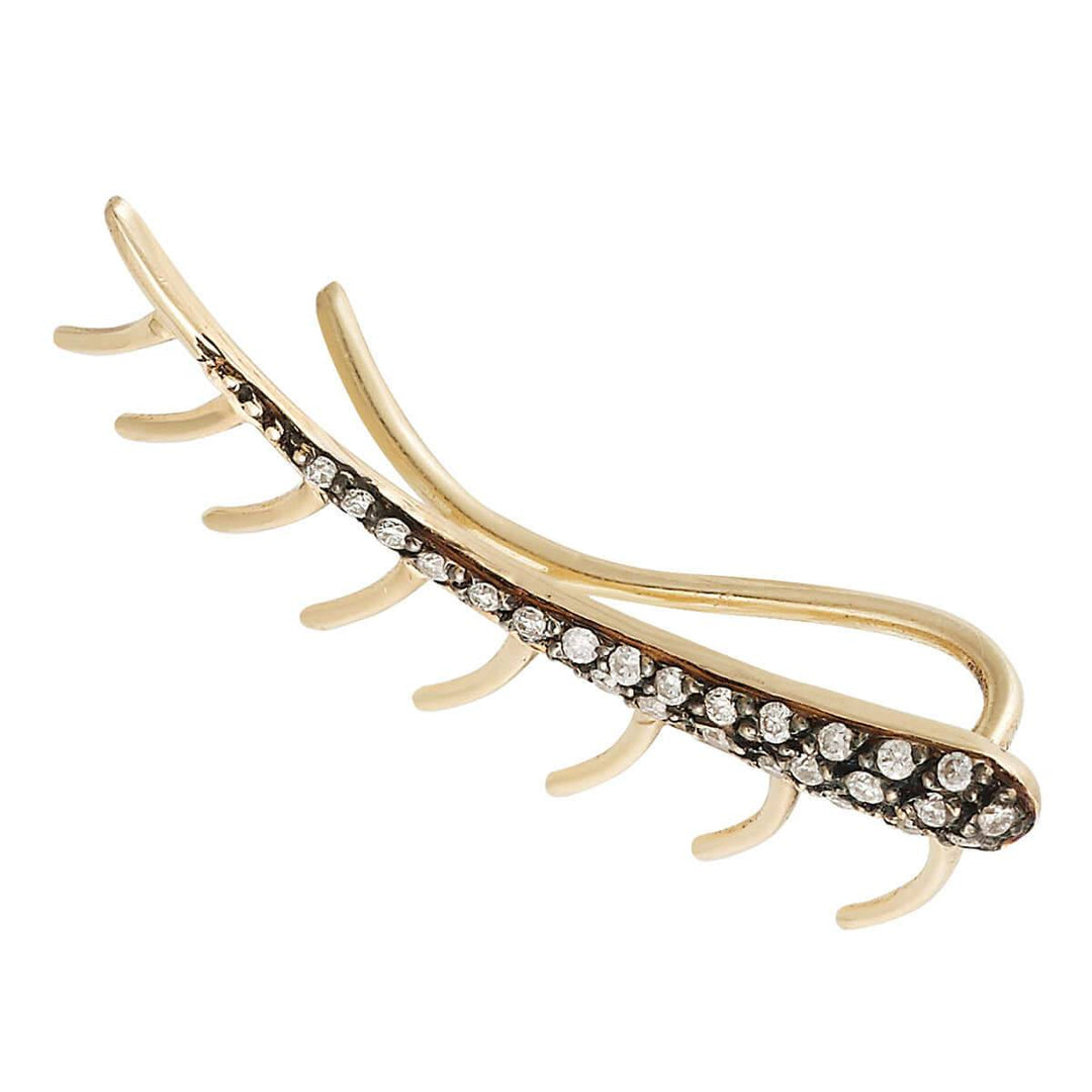 Eyelash Ear Cuff Oxs - D - Crying Eyes - Ileana Makri