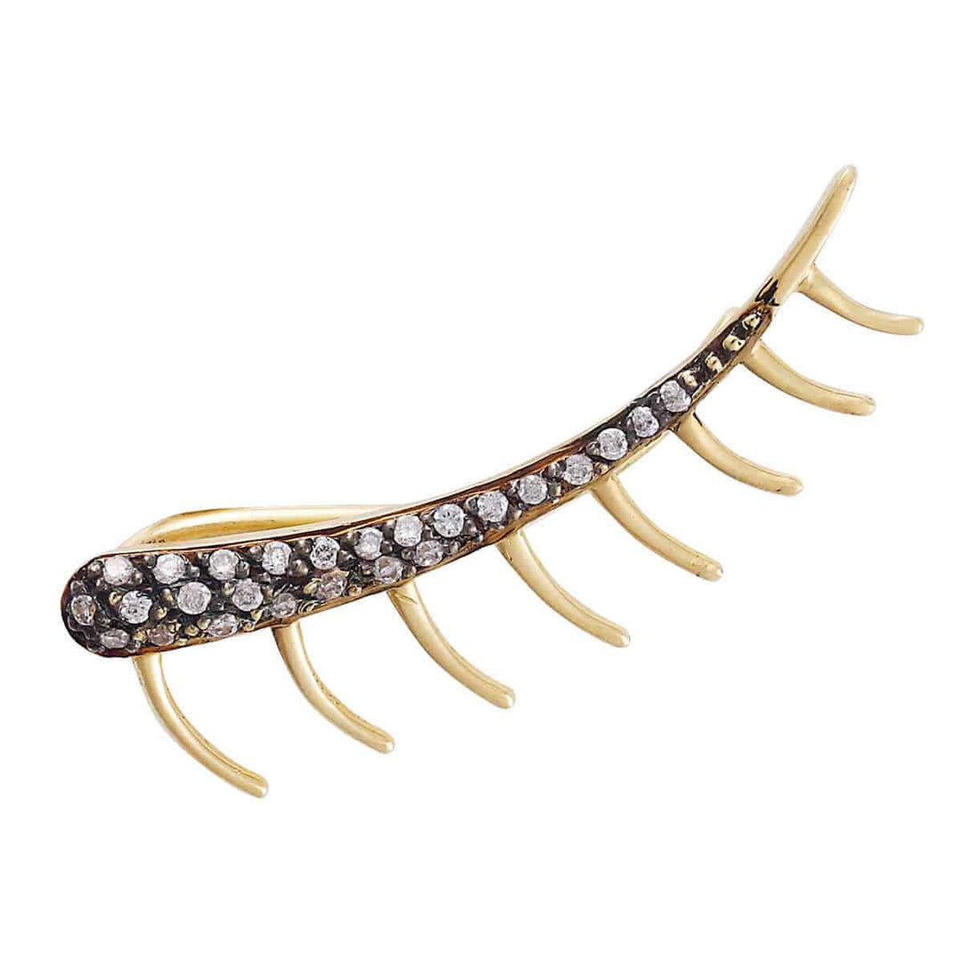 Eyelash Ear Cuff Oxs - D - Crying Eyes - Ileana Makri