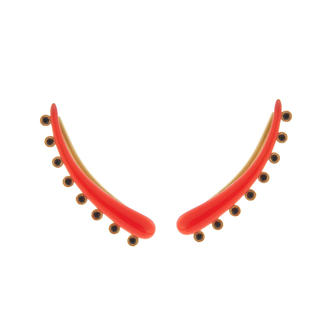 Eyeliner Ear Cuff Orange - Eye M Neon Rocks - Ileana Makri