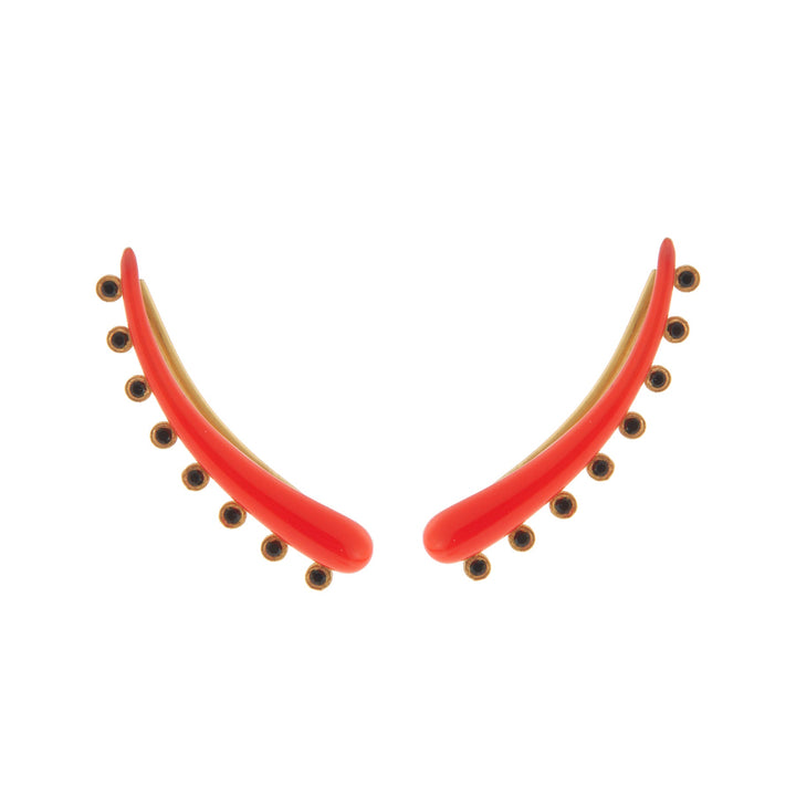 Eyeliner Ear Cuff Orange - Eye M Neon Rocks - Ileana Makri