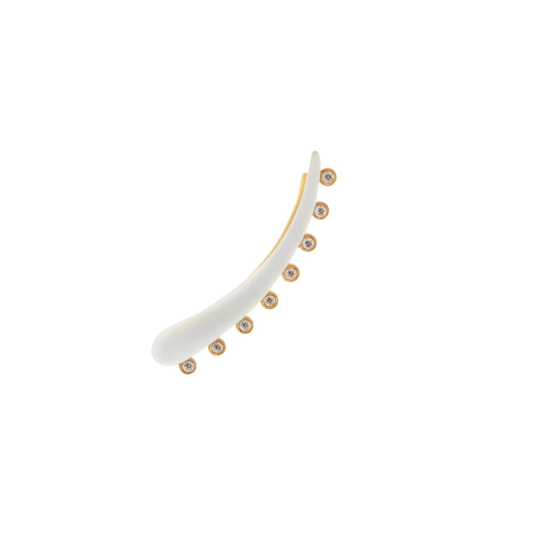 Eyeliner Ear Cuff White - Eye M Neon Rocks - Ileana Makri