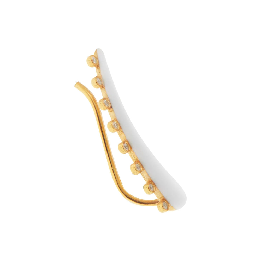 Eyeliner Ear Cuff White - Eye M Neon Rocks - Ileana Makri