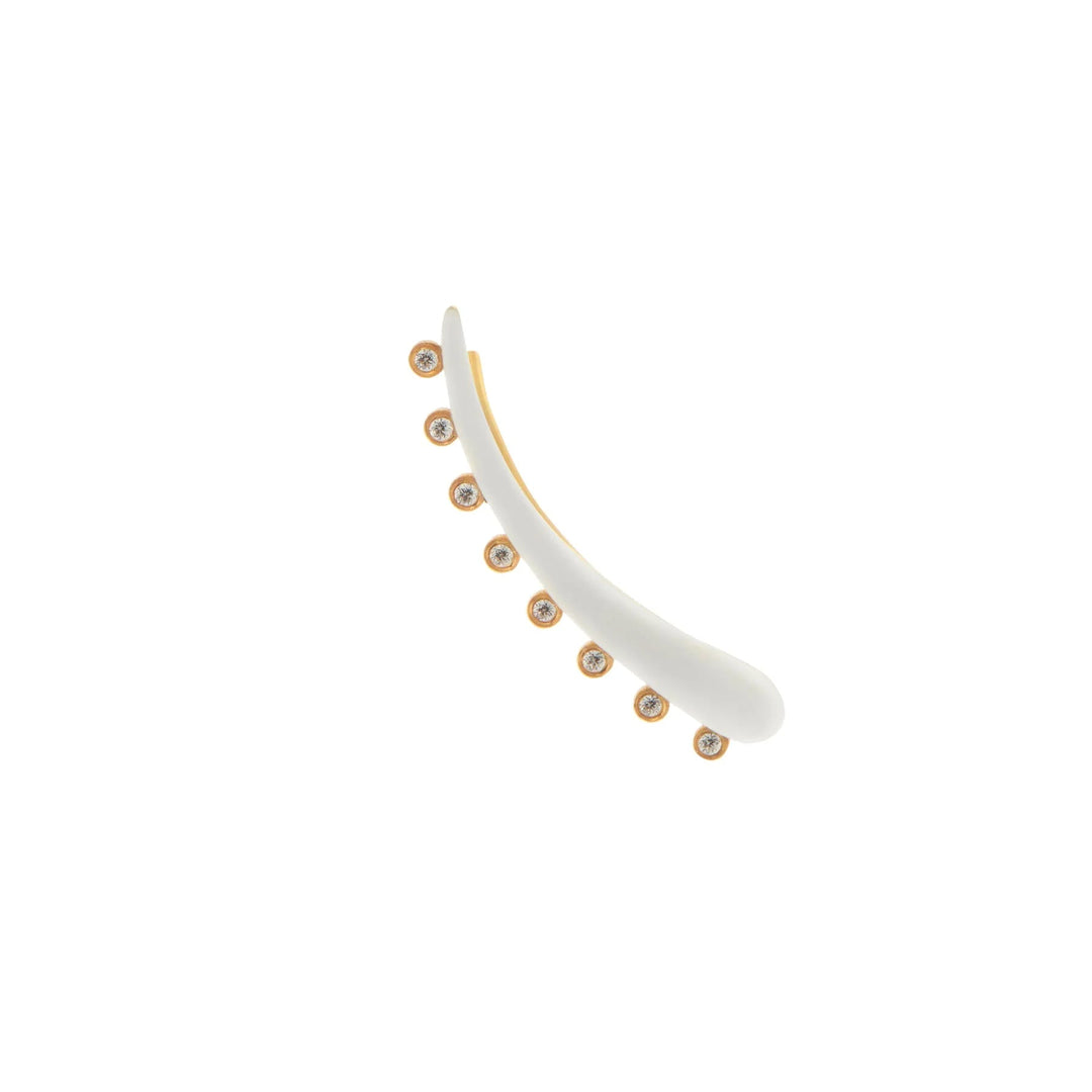 Eyeliner Ear Cuff White - Eye M Neon Rocks - Ileana Makri