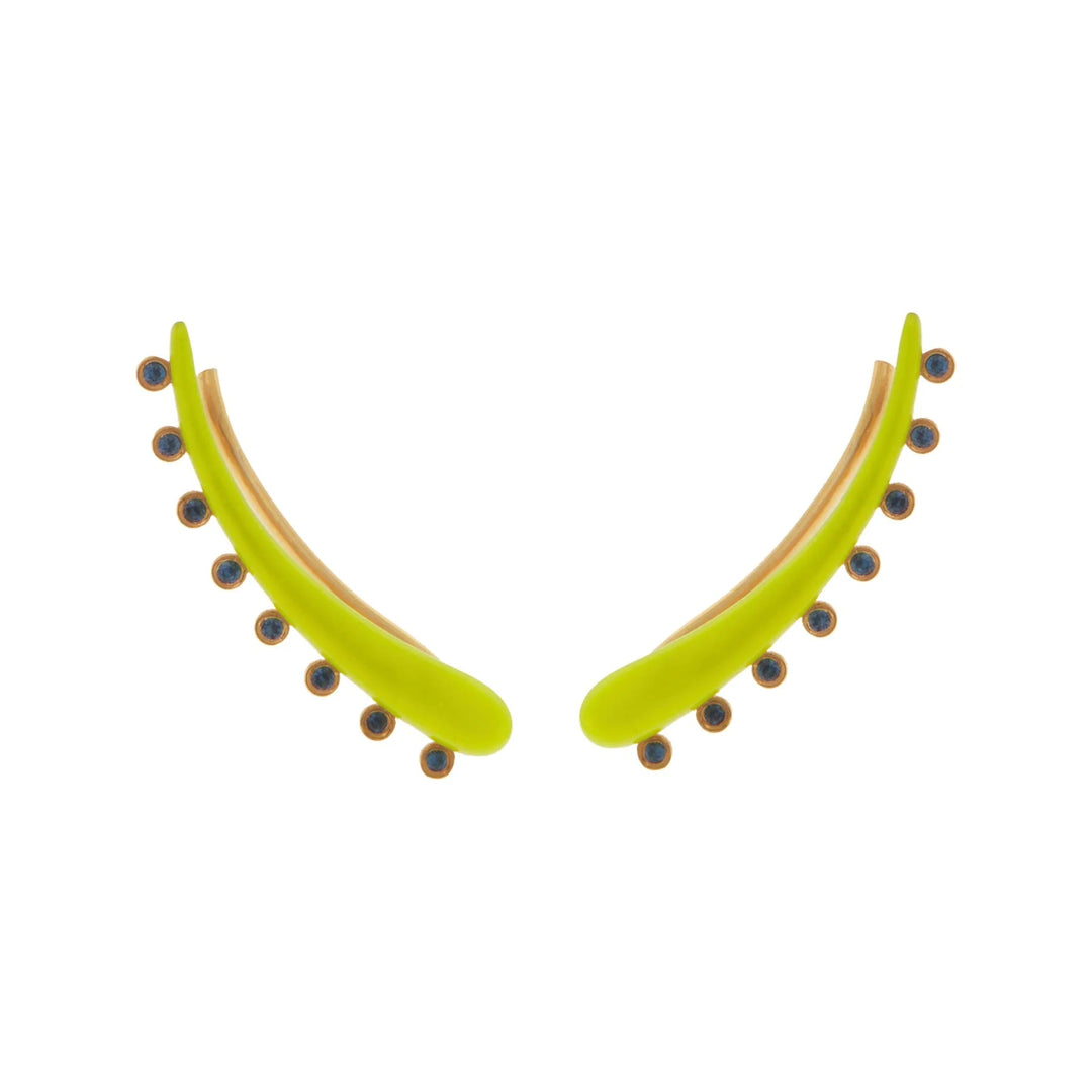 Eyeliner Ear Cuff Yellow - Eye M Neon Rocks - Ileana Makri