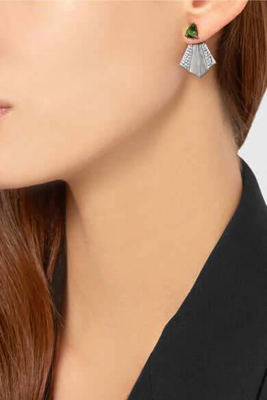 Fan Earrings D - Chrome - Deco - Ileana Makri