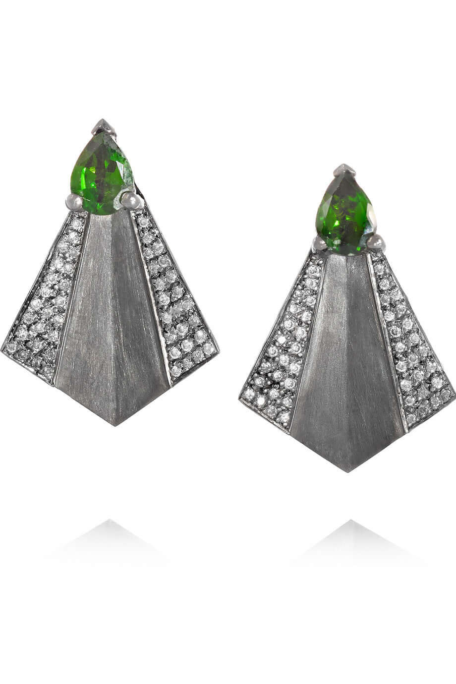 Fan Earrings D - Chrome - Deco - Ileana Makri