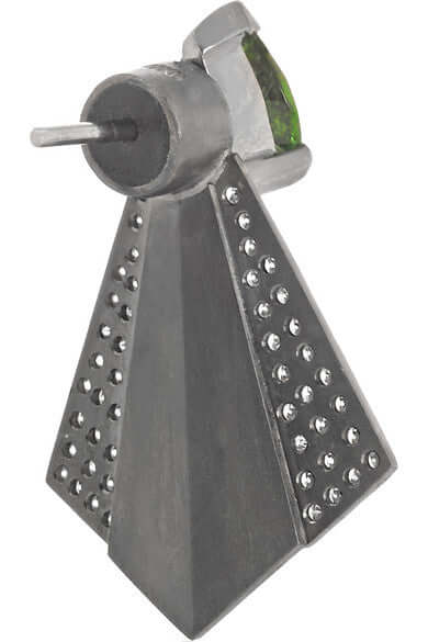 Fan Earrings D - Chrome - Deco - Ileana Makri