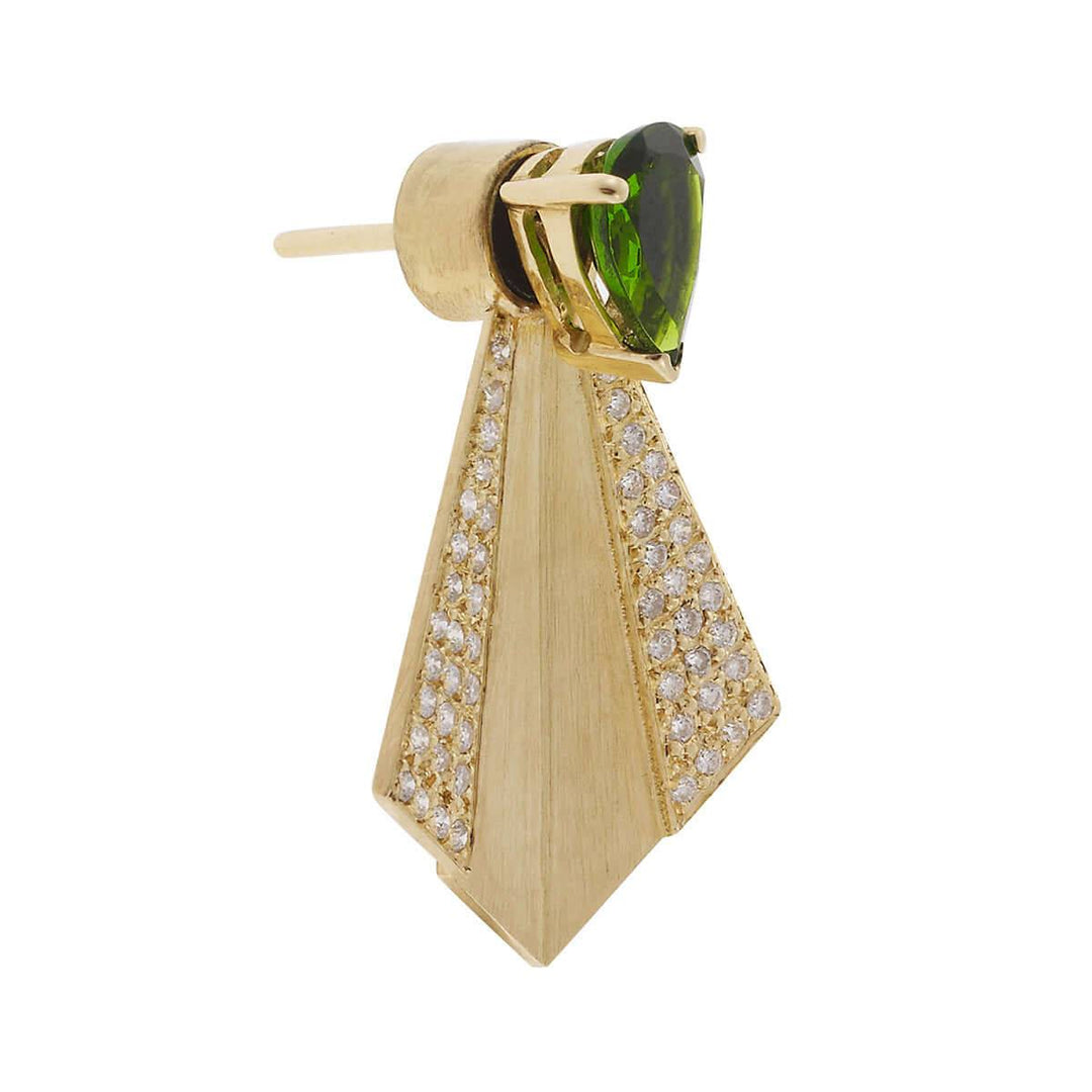 Fan Earrings D - Chrome - Deco - Ileana Makri