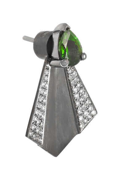 Fan Earrings D - Chrome - Deco - Ileana Makri