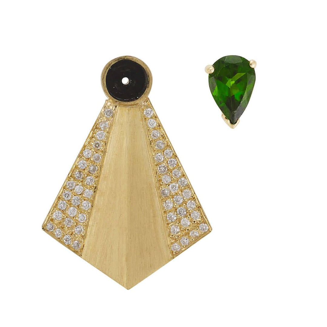 Fan Earrings D - Chrome - Deco - Ileana Makri
