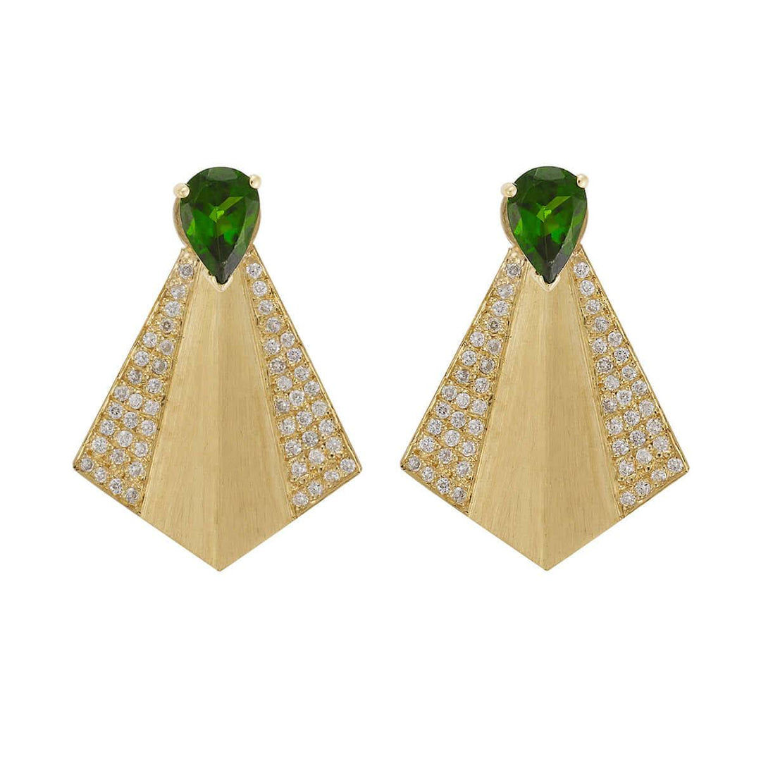 Fan Earrings D - Chrome - Deco - Ileana Makri