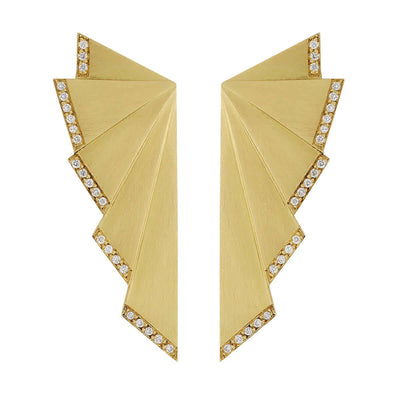 Fan Earrings D-L - Deco - Ileana Makri store