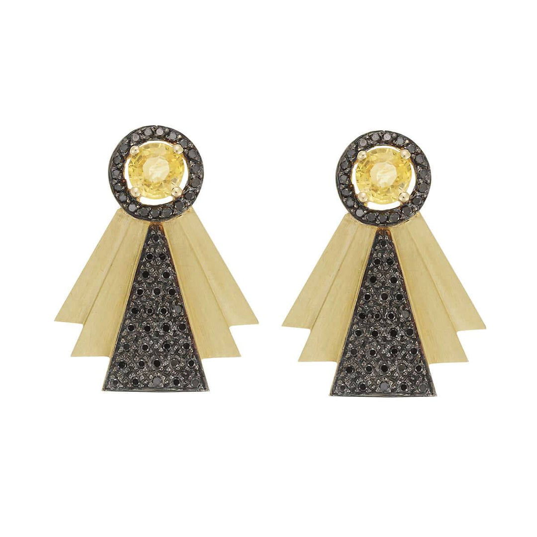 Fan Pyramid Studs Oxs - Bd - Ys - Deco - Ileana Makri