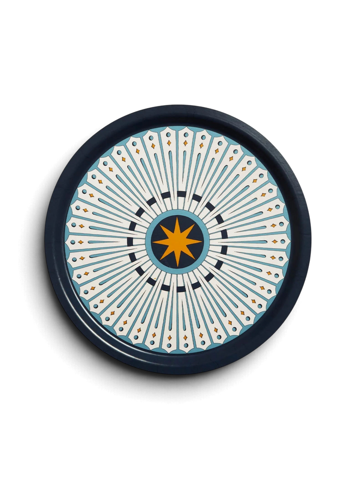 Feria Midnight Round Printed Tray - La Double J Home - Ileana Makri