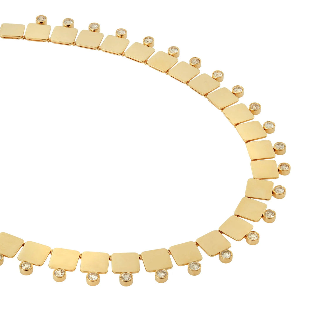Floating Diamond Large Tile Necklace - Tile - Ileana Makri
