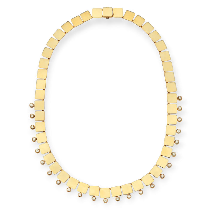 Floating Diamond Large Tile Necklace - Tile - Ileana Makri