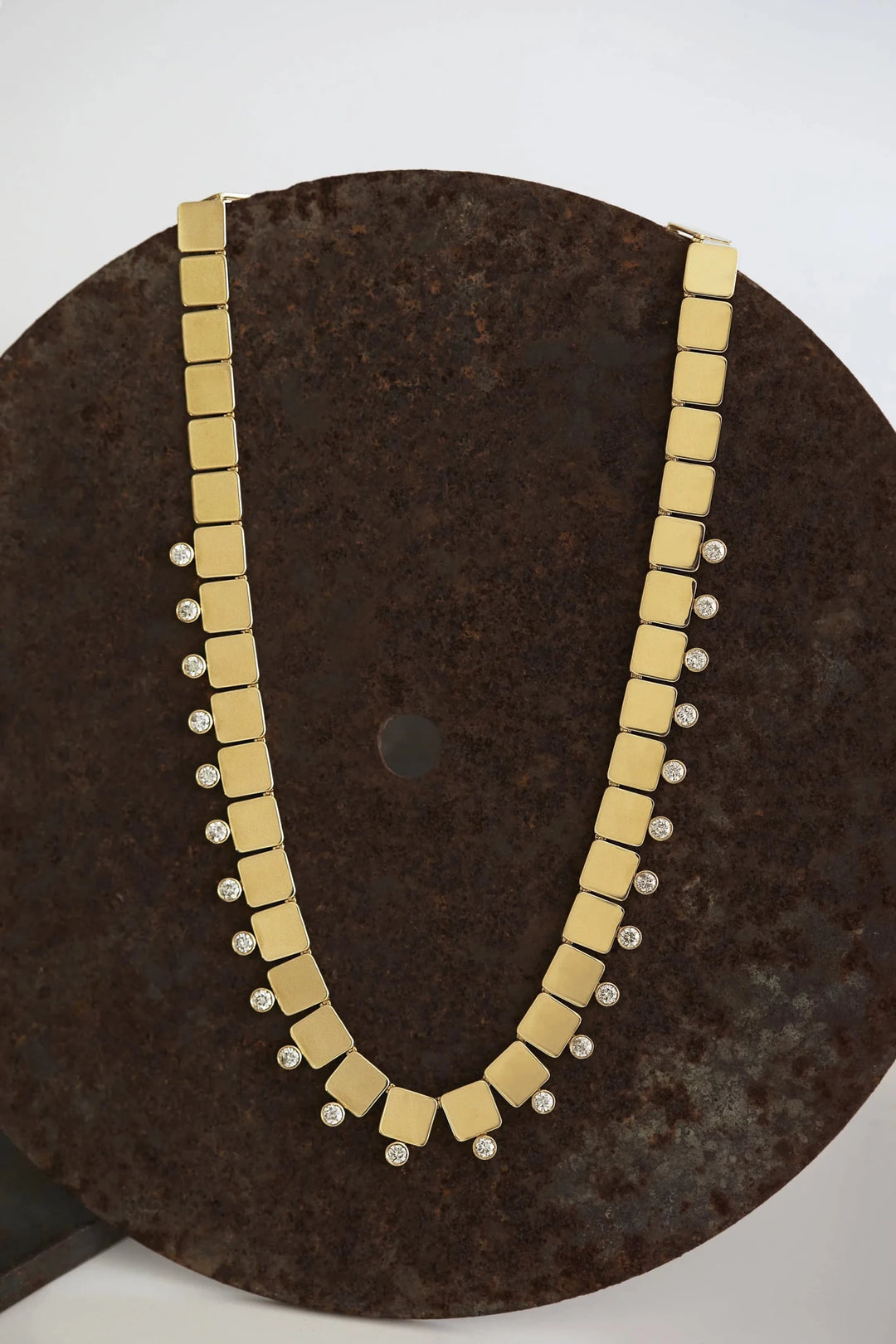 Floating Diamond Large Tile Necklace - Tile - Ileana Makri