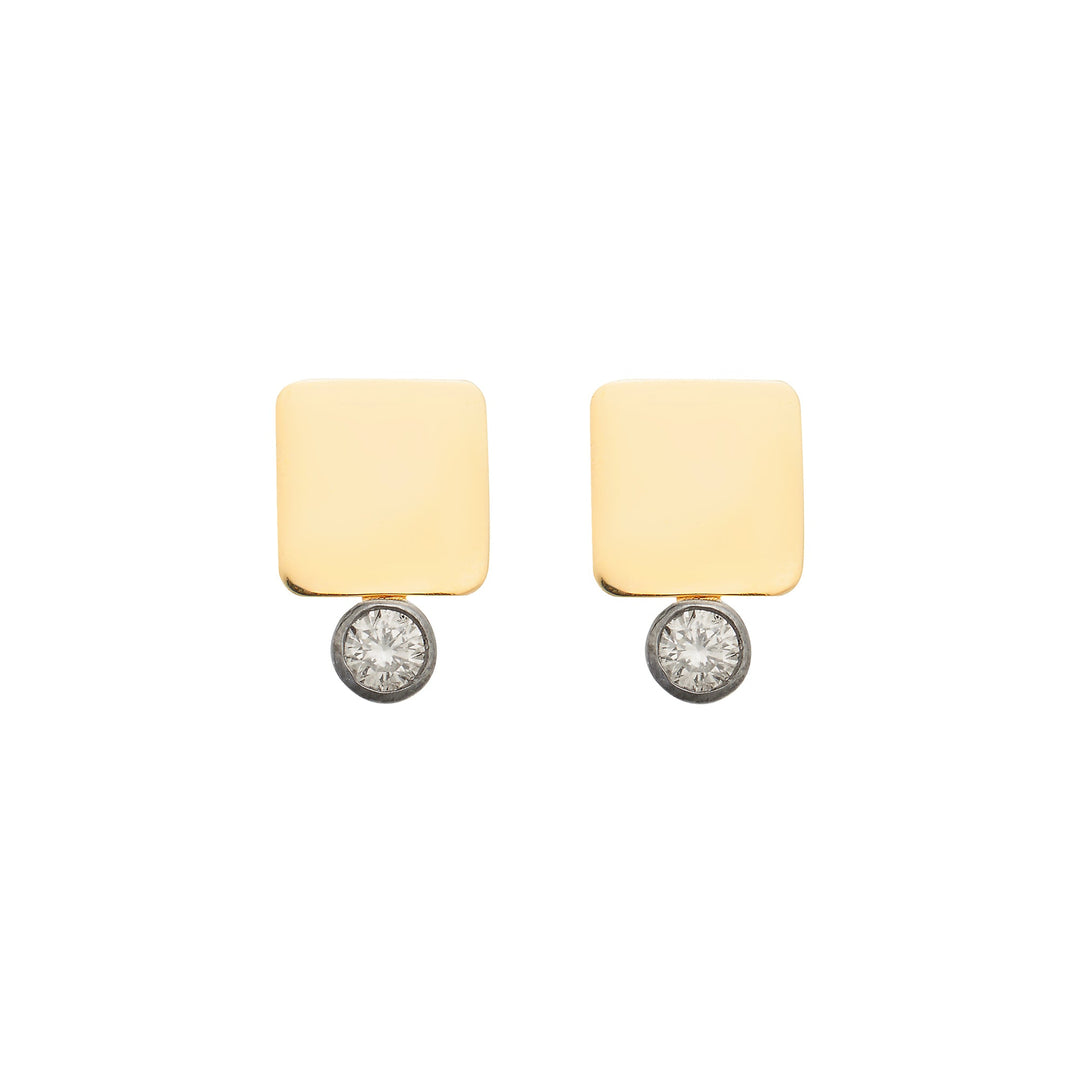 Floating Diamond Large Tile Studs - Tile - Ileana Makri