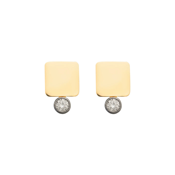 Floating Diamond Large Tile Studs - Tile - Ileana Makri