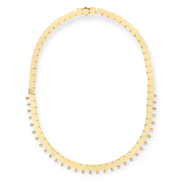 Floating Diamond Medium Tile Necklace - Tile - Ileana Makri