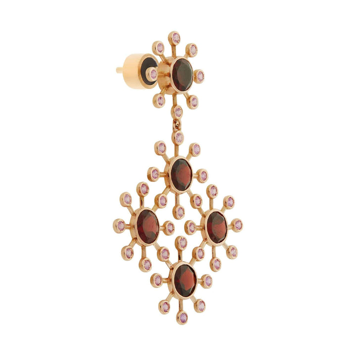 Garnet Blossom Earrings - Florescence - Ileana Makri store