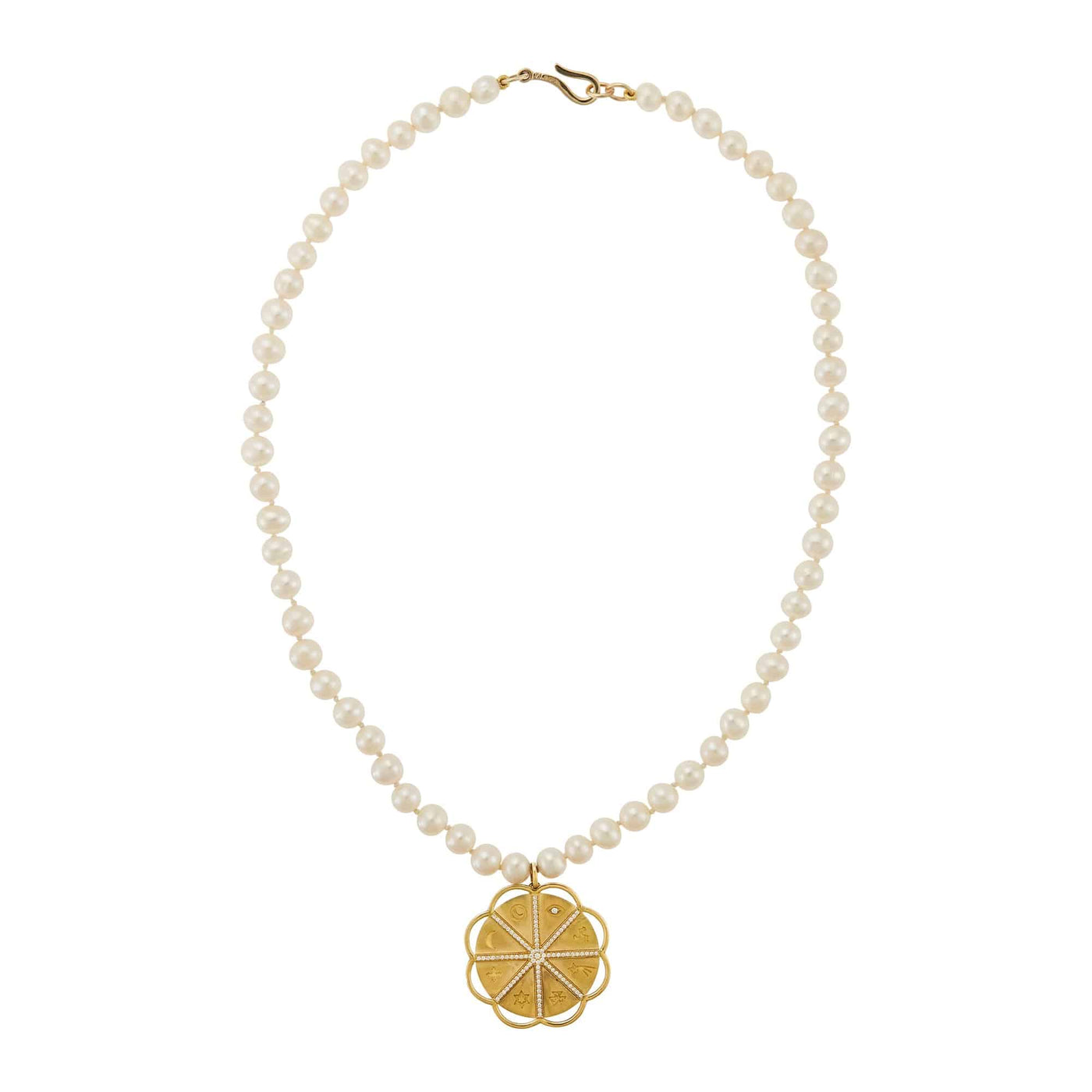 Flower of Fortune Pearl Necklace (44cm) - Globetrotter - Ileana Makri store