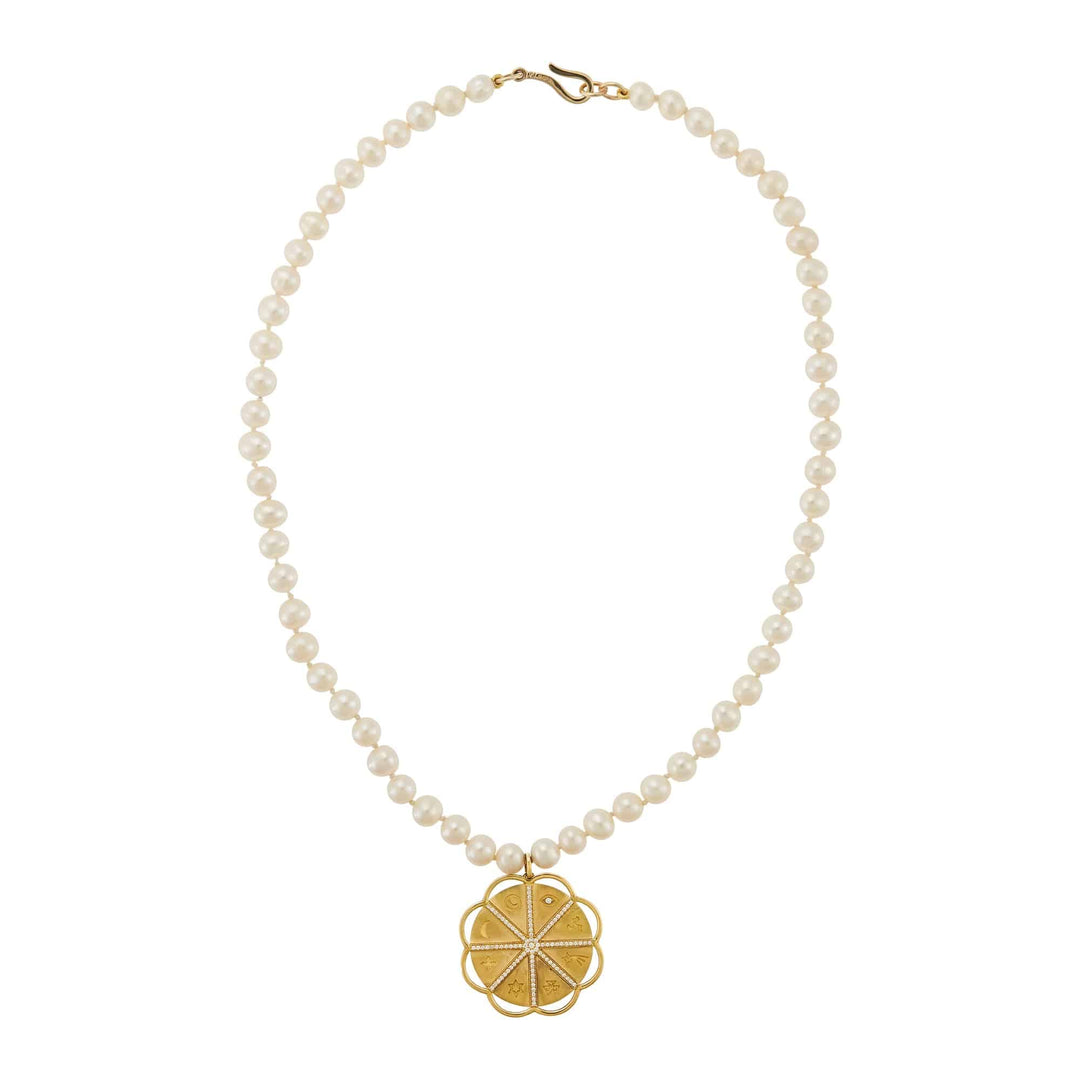 Flower of Fortune Pearl Necklace (44cm) - Globetrotter - Ileana Makri