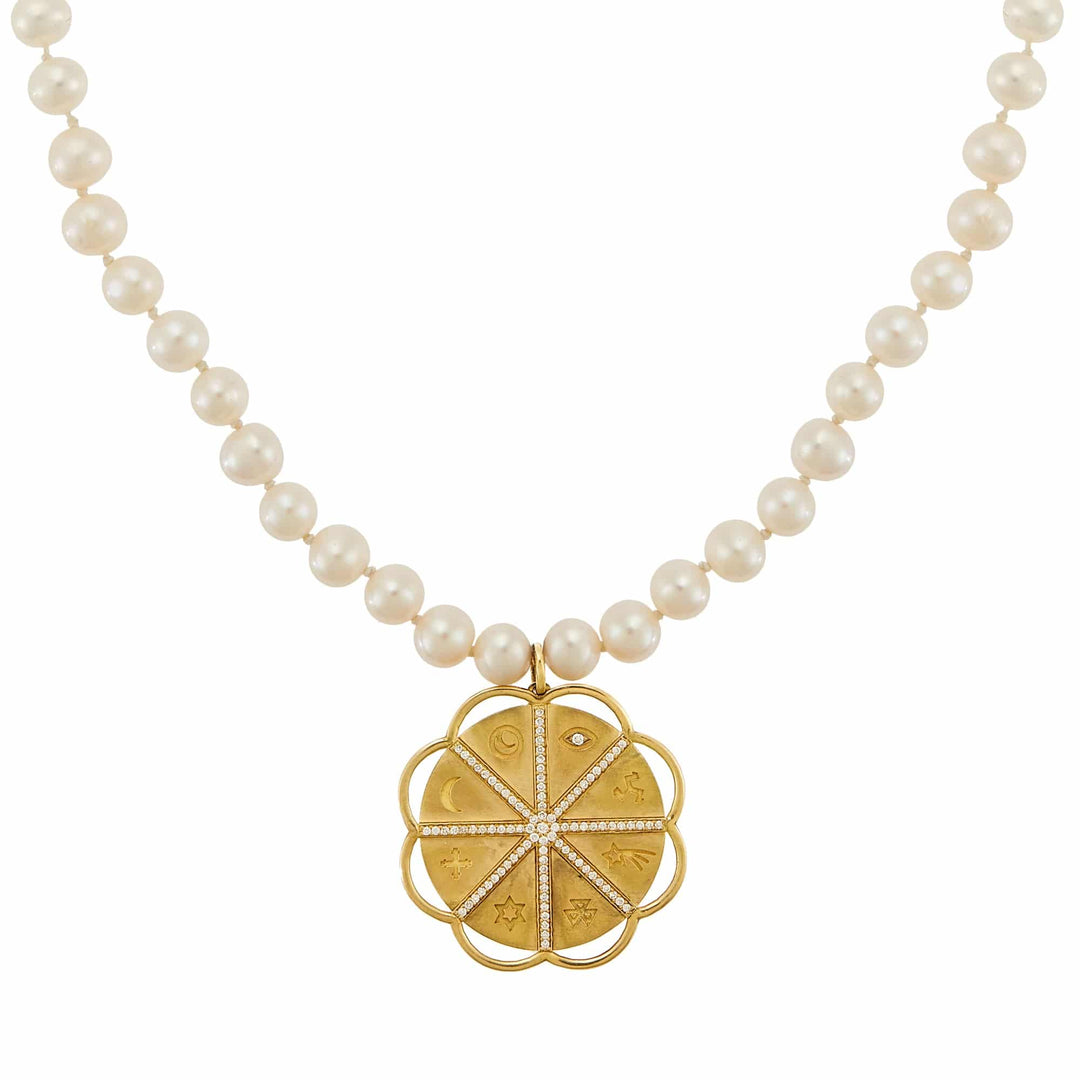 Flower of Fortune Pearl Necklace (44cm) - Globetrotter - Ileana Makri