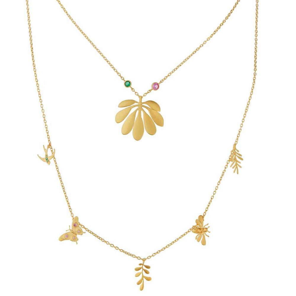 Fly Double Chain Necklace - Eye M Fly - Ileana Makri