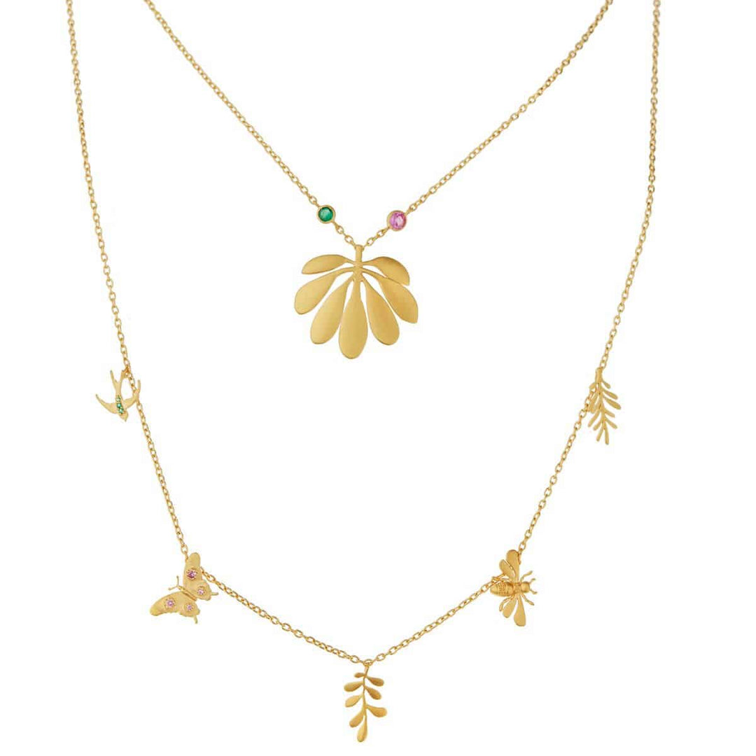 Fly Double Chain Necklace - Eye M Fly - Ileana Makri