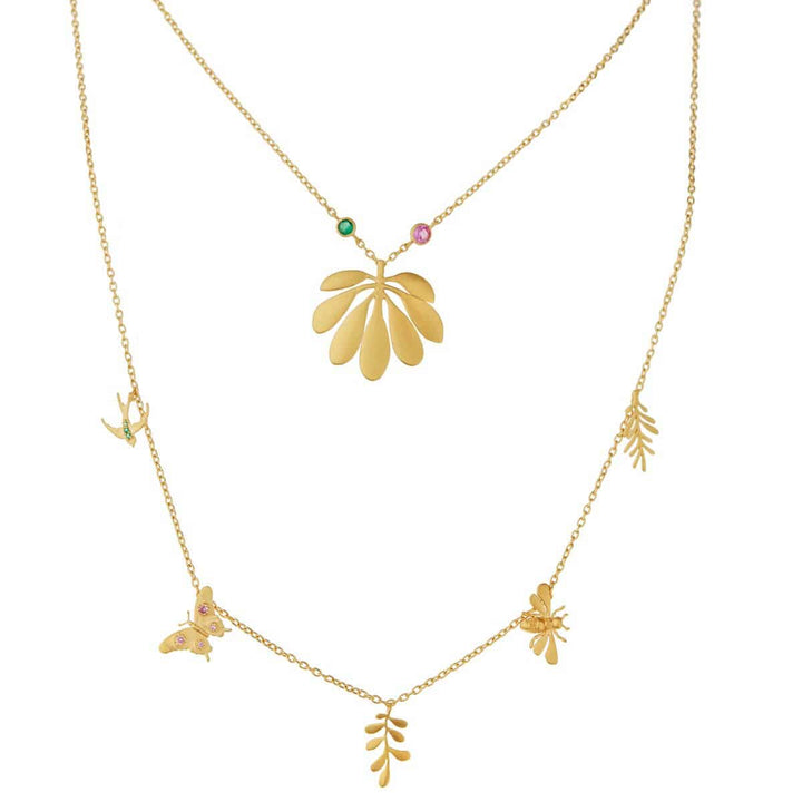 Fly Double Chain Necklace - Eye M Fly - Ileana Makri