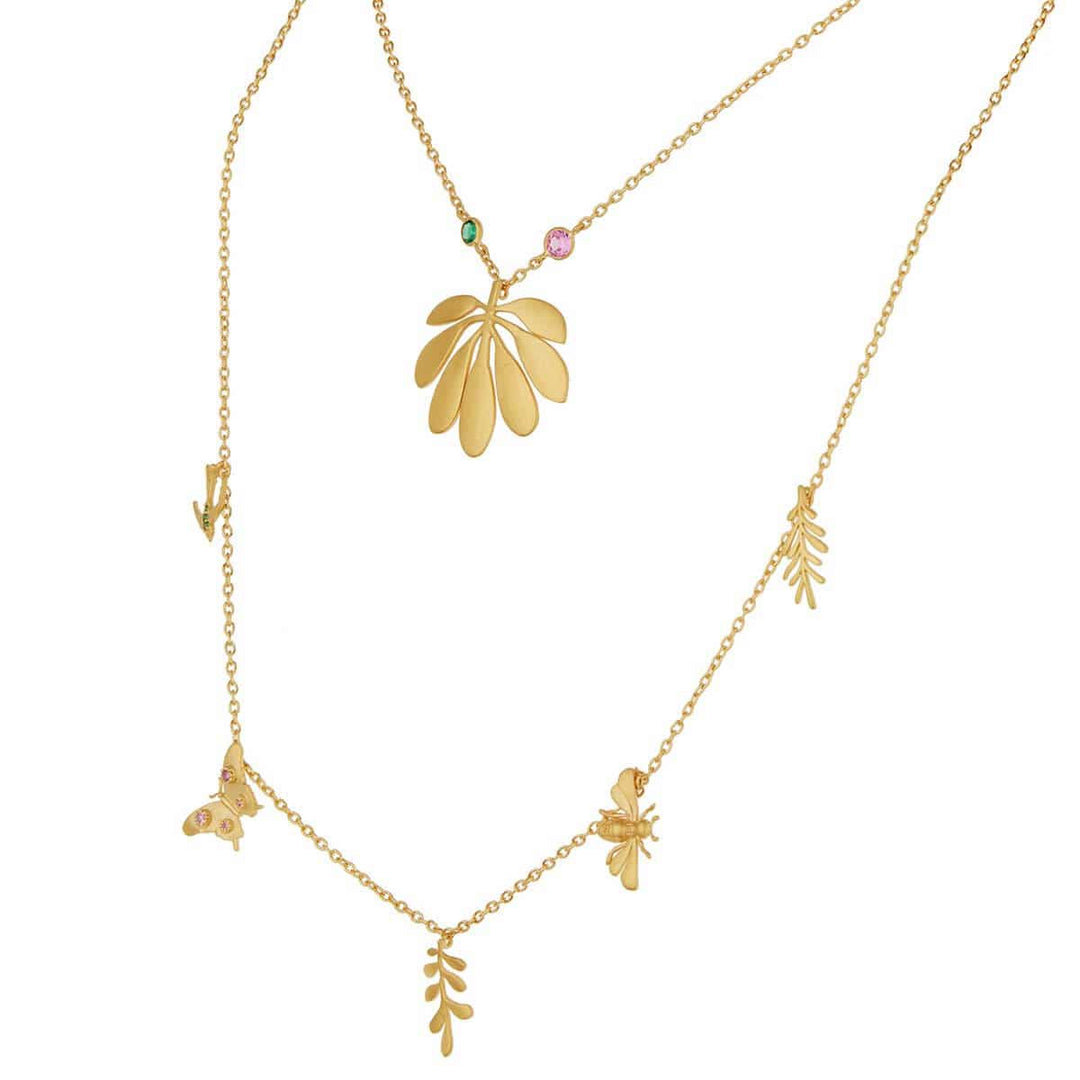Fly Double Chain Necklace - Eye M Fly - Ileana Makri