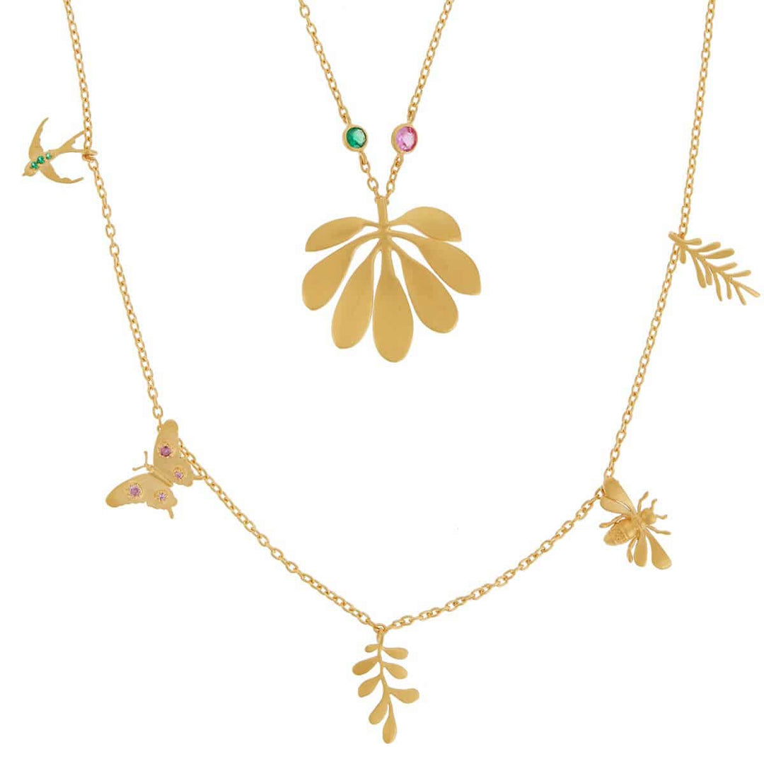 Fly Double Chain Necklace - Eye M Fly - Ileana Makri
