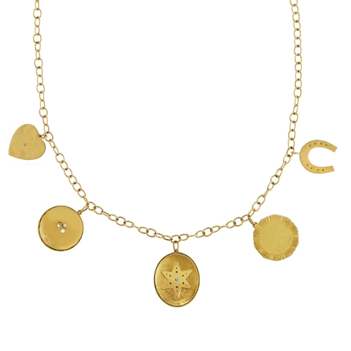 Fortune Charm Necklace - SYMBOLS - Ileana Makri