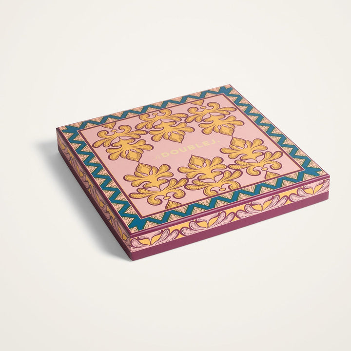 Foulard 140 Queen Peony Placée Blue - La Double J Accessories - Ileana Makri