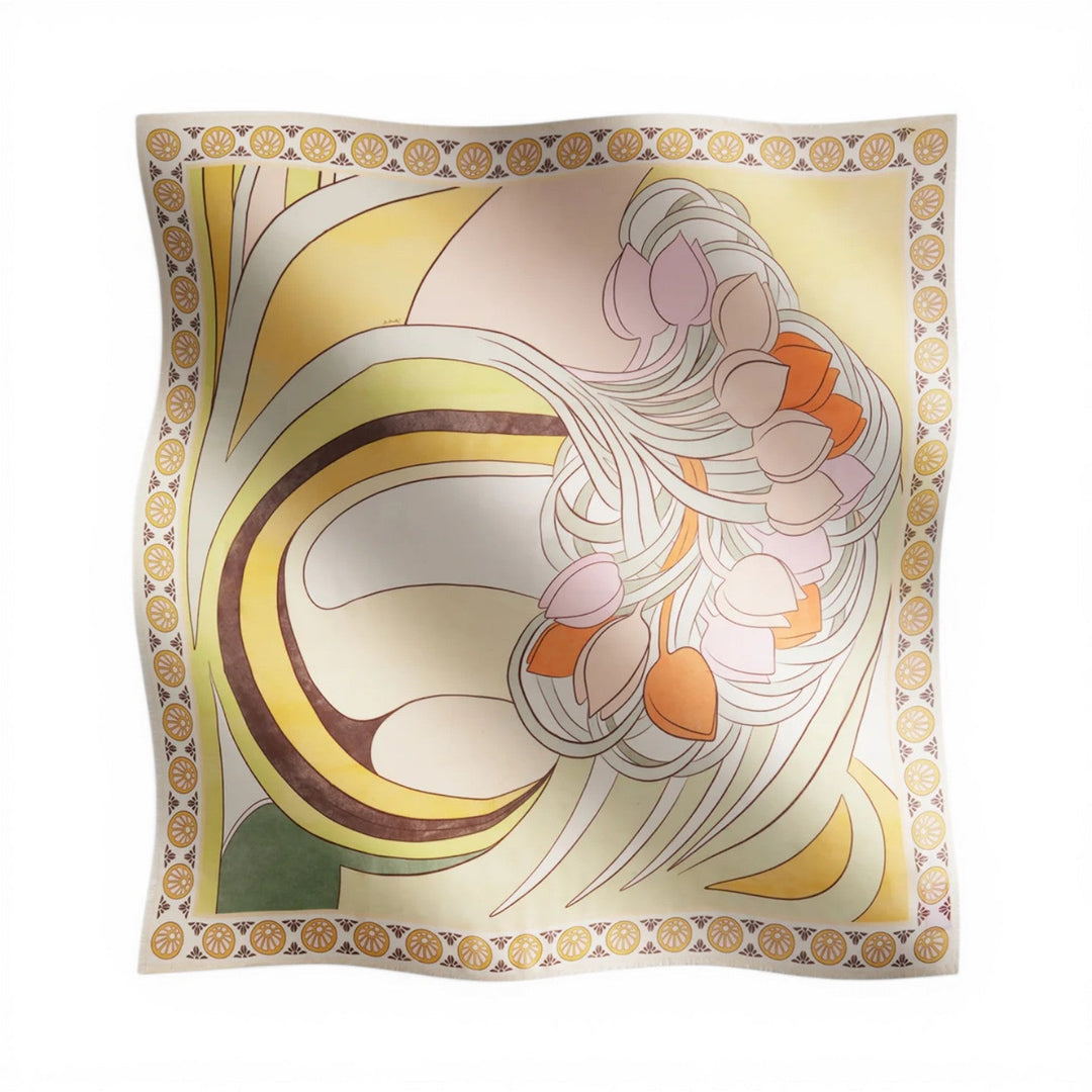 Foulard 140 Tulip Placée Pale Pink - La Double J Accessories - Ileana Makri