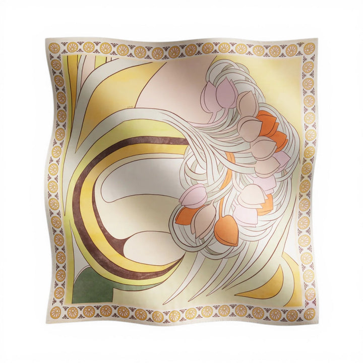 Foulard 140 Tulip Placée Pale Pink - La Double J Accessories - Ileana Makri