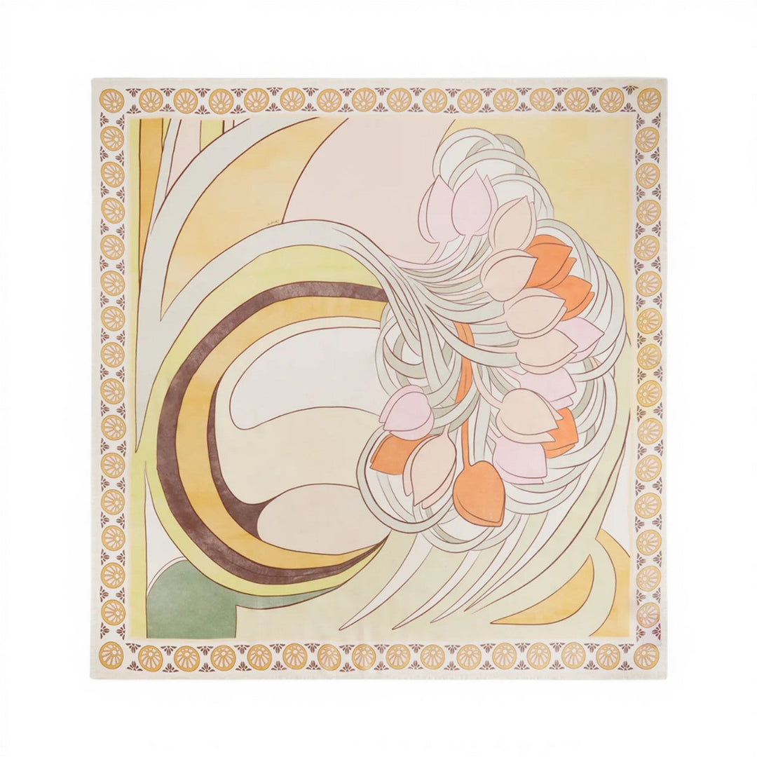 Foulard 140 Tulip Placée Pale Pink - La Double J Accessories - Ileana Makri