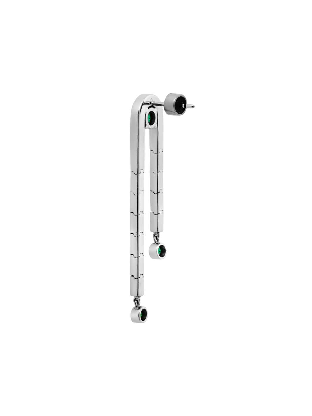 Frozen Stream Earrings W - D - EM - Cascade - Ileana Makri