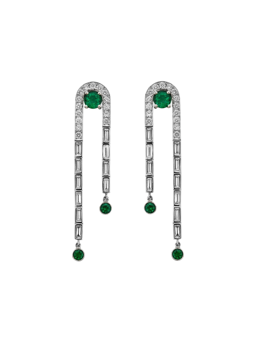 Frozen Stream Earrings W - D - EM - Cascade - Ileana Makri