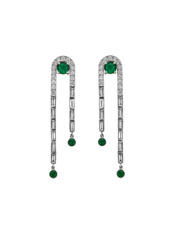 Frozen Stream Earrings W - D - EM - Cascade - Ileana Makri