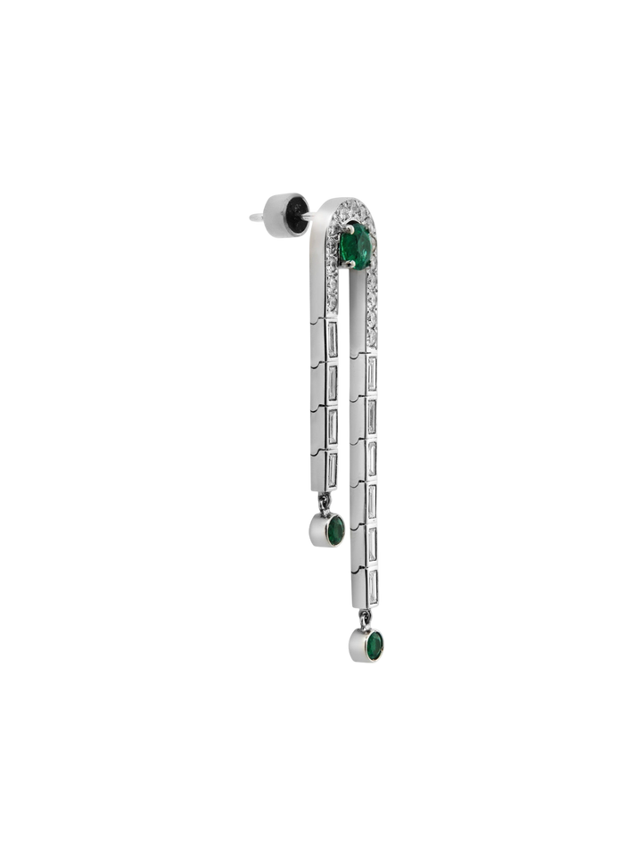 Frozen Stream Earrings W - D - EM - Cascade - Ileana Makri