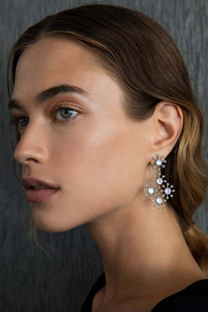 Garnet Blossom Earrings - Florescence - Ileana Makri