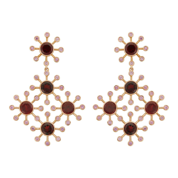 Garnet Blossom Earrings - Florescence - Ileana Makri