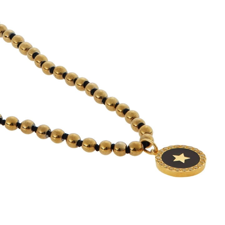 Gold Hematite Black Star - Eye M - Ileana Makri