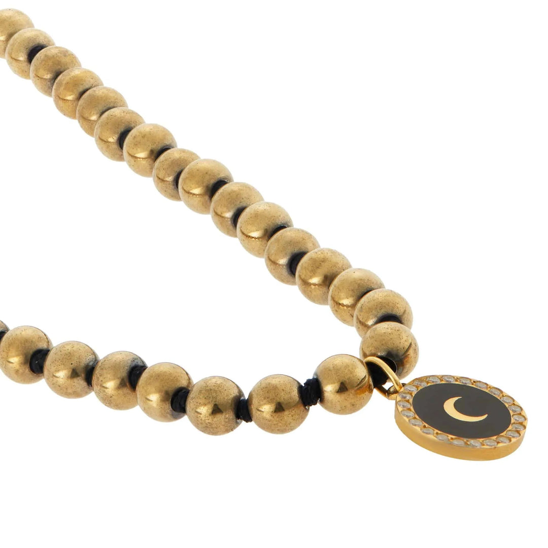 Gold Hematite Moon - Eye M - Ileana Makri