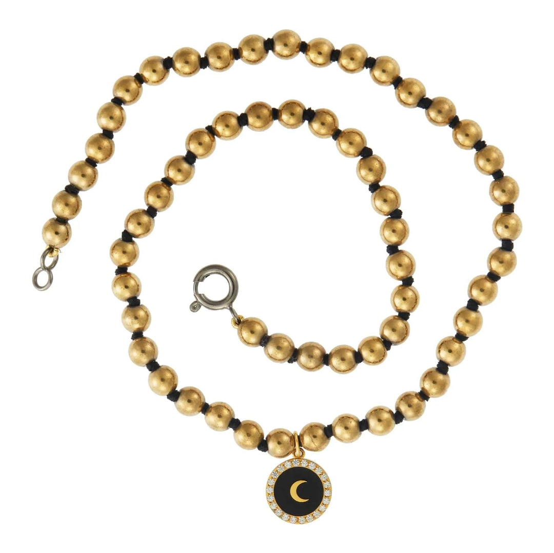 Gold Hematite Moon - Eye M - Ileana Makri