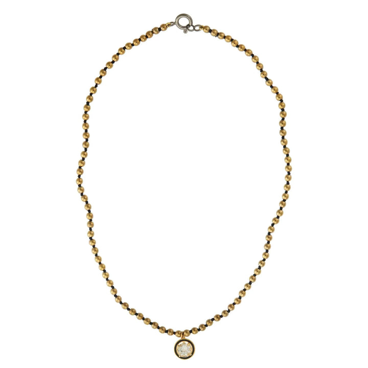 Gold Hematite White Topaz - Eye M - Ileana Makri