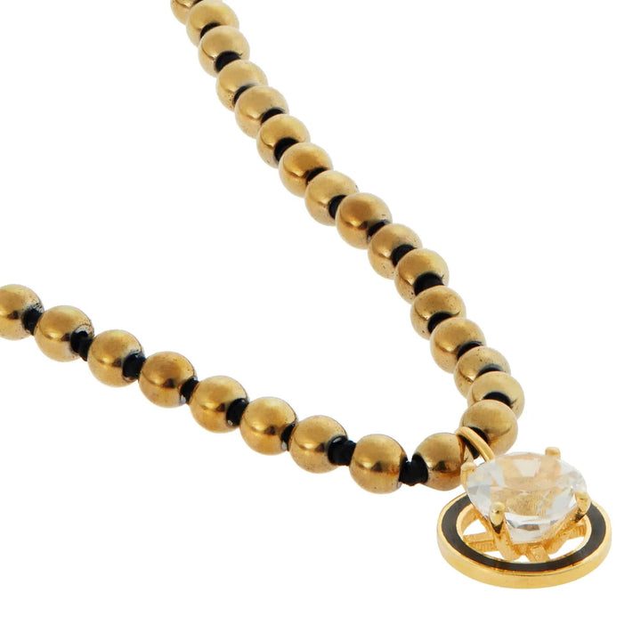 Gold Hematite White Topaz - Eye M - Ileana Makri