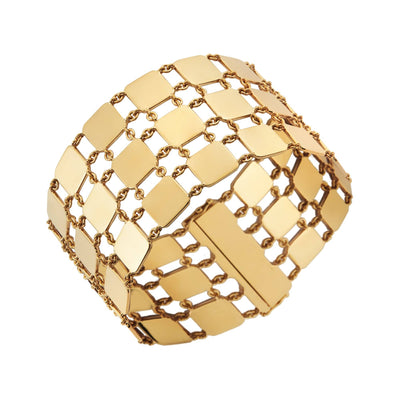 Gold Lattice Bracelet - Tile - Ileana Makri store